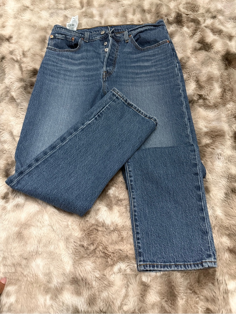 Levi’s Women’s High-Rise Straight Leg Blue Jeans